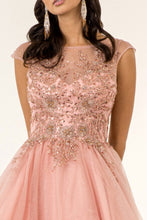 Load image into Gallery viewer, Beads and Sequin Embellished Glitter Mesh A-Line Dress - Mask Not Included
