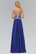Load image into Gallery viewer, Strapless Sweetheart Chiffon Long Dress with Lace on Bodice
