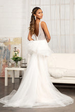 Load image into Gallery viewer, 3-D Flower Applique Mermaid Mesh Wedding Gown w/ Detached Mesh Layer
