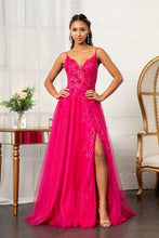 Load image into Gallery viewer, 3-D Flower Applique Glitter Mesh A-line Dress w/ Embroidery and Sequin
