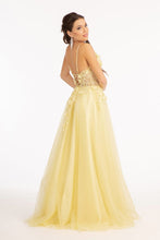 Load image into Gallery viewer, 3-D Flower Applique Glitter Mesh A-line Dress w/ Embroidery and Sequin
