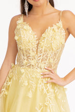 Load image into Gallery viewer, 3-D Flower Applique Glitter Mesh A-line Dress w/ Embroidery and Sequin
