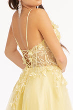 Load image into Gallery viewer, 3-D Flower Applique Glitter Mesh A-line Dress w/ Embroidery and Sequin
