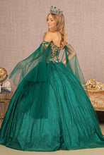 Load image into Gallery viewer, Glitter Sheer Bodice Mesh Ball Gown w/ Detachable Mesh Layers
