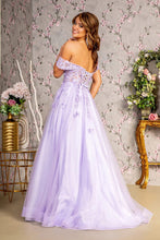 Load image into Gallery viewer, 3-D Butterfly Bead Sheer Bodice Mesh A-line Long Dress
