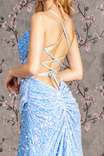 Load image into Gallery viewer, Sequin Ruched Side Cut-out Back Velvet Mermaid Long Dress
