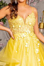 Load image into Gallery viewer, Bead Sequin Mesh A-line Long Dress w/ Ruffled Layered Back
