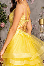 Load image into Gallery viewer, Bead Sequin Mesh A-line Long Dress w/ Ruffled Layered Back
