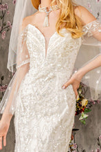 Load image into Gallery viewer, Bead Sequin Mesh Mermaid Wedding Gown w/ Long Sleeves
