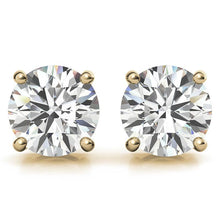 Load image into Gallery viewer, 0.50 CTW AGI Certified Lab Grown Diamond (G-VS)  Stud Earrings in Choice Of 14K White or Yellow Gold
