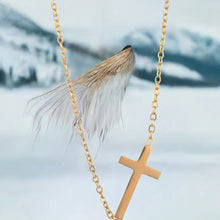 Load image into Gallery viewer, 14K gold necklace | Gold Plated Cross Pendant Necklace
