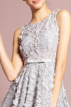 Load image into Gallery viewer, 3D Floral Applique Lace Short Dress

