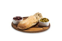Load image into Gallery viewer, Charcuterie Board with 2 Ceramic Dishes 15" x 12"
