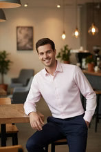 Load image into Gallery viewer, "Jamison" Pink Twill Spread Collar Dress Shirt
