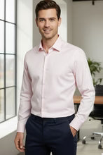 Load image into Gallery viewer, "Jamison" Pink Twill Spread Collar Dress Shirt
