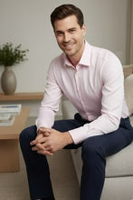 Load image into Gallery viewer, "Jamison" Pink Twill Spread Collar Dress Shirt
