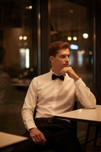 Load image into Gallery viewer, "Jamison" White Twill Spread Collar Dress Shirt

