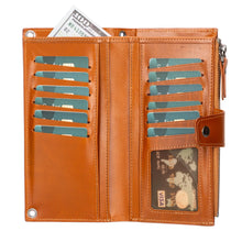 Load image into Gallery viewer, Kaycee Leather Women's Cell Phone Wallet with Strap
