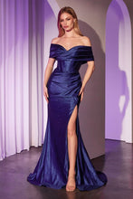 Load image into Gallery viewer, Off The Shoulder Glitter Dusted Fitted Dress
