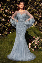 Load image into Gallery viewer, Lace Fitted Caplet Gown
