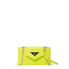 Load image into Gallery viewer, Bright Yellow Mini Crossbody Purse Chain Strap Leather Wristlet Women's Handbag
