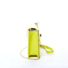 Load image into Gallery viewer, Bright Yellow Mini Crossbody Purse Chain Strap Leather Wristlet Women's Handbag
