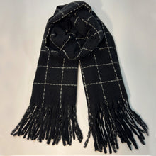 Load image into Gallery viewer, Black Plaid Scarf
