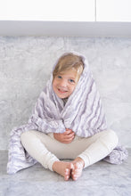 Load image into Gallery viewer, Luxury Grey Wavy Fur Blanket
