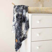 Load image into Gallery viewer, Ultra-Plush Black Tie Dye Fur Blanket
