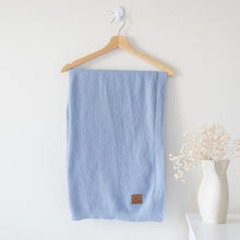 Load image into Gallery viewer, Deluxe Blue Knit Blanket
