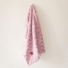 Load image into Gallery viewer, Super Cozy Pink Zig-Zag Fur Blanket
