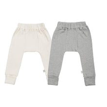 Load image into Gallery viewer, 2 pc. pants set | ivory &amp; heather grey
