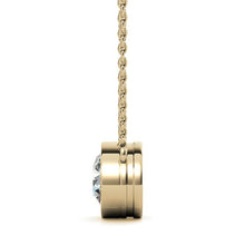 Load image into Gallery viewer, 2.00 CTW AGI Certified Round Brilliant Lab Grown Diamond Bezel Pendant in 14K White or Yellow Gold
