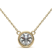 Load image into Gallery viewer, 2.00 CTW AGI Certified Round Brilliant Lab Grown Diamond Bezel Pendant in 14K White or Yellow Gold
