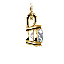 Load image into Gallery viewer, 1.00 CTW AGI Certified Lab Grown Diamond Pendant - G/VS Clarity Round Cut in Choice of 14K White or Yellow Gold
