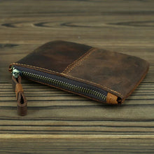 Load image into Gallery viewer, The Cael | Handmade Leather Coin Purse with Zipper
