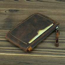 Load image into Gallery viewer, The Cael | Handmade Leather Coin Purse with Zipper
