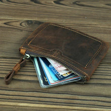 Load image into Gallery viewer, The Cael | Handmade Leather Coin Purse with Zipper
