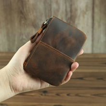 Load image into Gallery viewer, The Cael | Handmade Leather Coin Purse with Zipper
