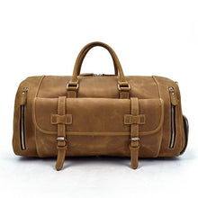 Load image into Gallery viewer, The Bard Weekender | Handmade Leather Duffle Bag
