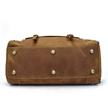 Load image into Gallery viewer, The Bard Weekender | Handmade Leather Duffle Bag
