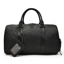 Load image into Gallery viewer, The Endre Weekender | Black Pebbled Leather Weekender
