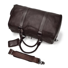 Load image into Gallery viewer, The Endre Weekender | Black Pebbled Leather Weekender
