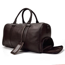Load image into Gallery viewer, The Endre Weekender | Black Pebbled Leather Weekender
