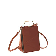 Load image into Gallery viewer, Brown Leather Backpack Purse for Women Unique Convertible Crossbody Bag
