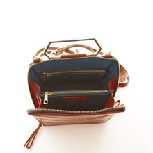 Load image into Gallery viewer, Brown Leather Backpack Purse for Women Unique Convertible Crossbody Bag
