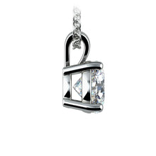 Load image into Gallery viewer, 0.5/ 0.75 Ctw Prong Set Round Diamond Pendant In White /Yellow Gold G-VS

