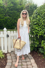 Load image into Gallery viewer, Sleeveless embroidered tiered maxi dress
