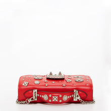 Load image into Gallery viewer, Studded Small Leather Crossbody Bag Red Purse
