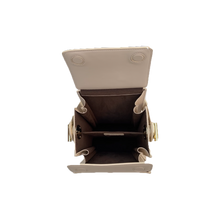 Load image into Gallery viewer, Cream Leather Bucket Bag Off White Unique Leather Crossbody Purse Women's Handbag

